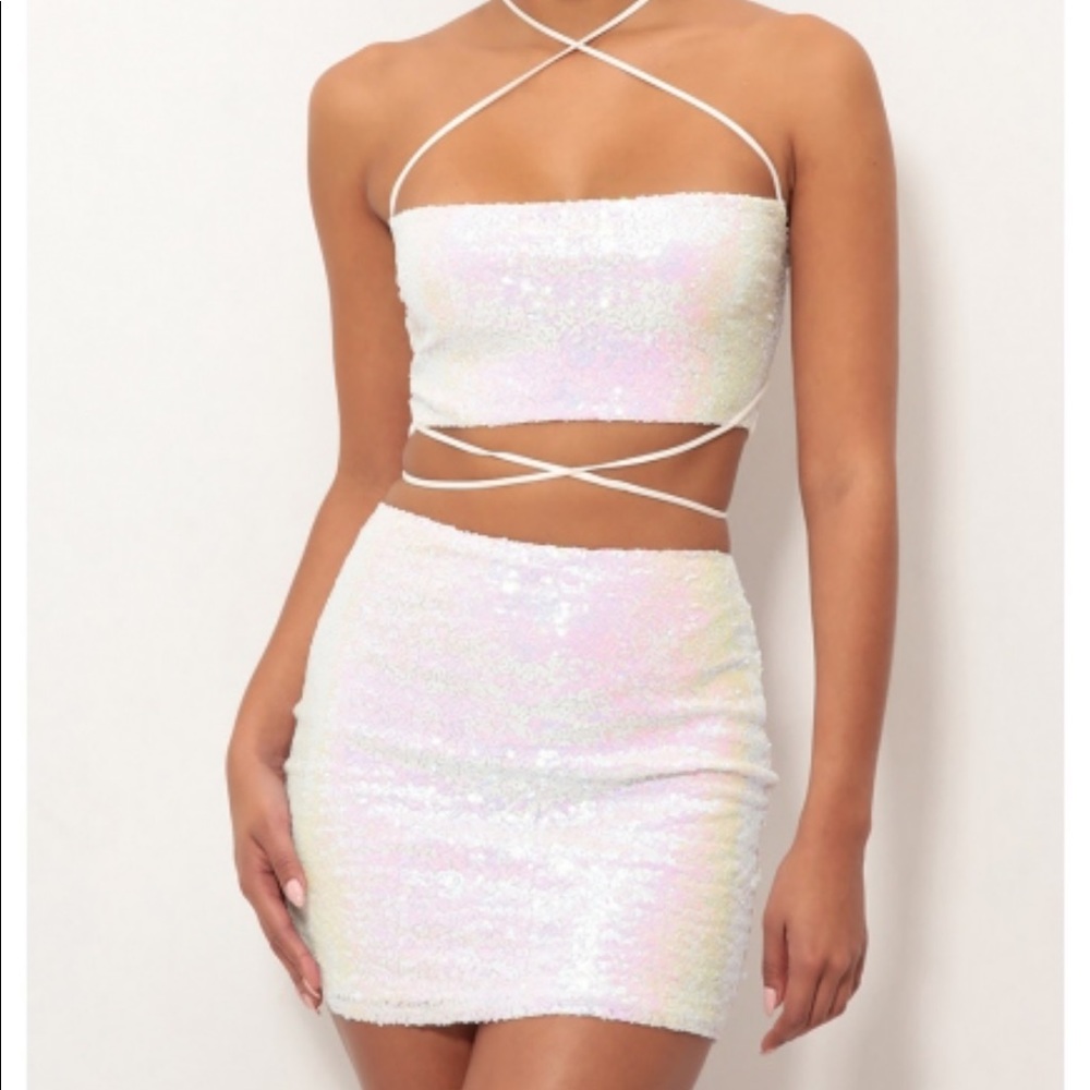 TWO PIECE SEQUIN SET